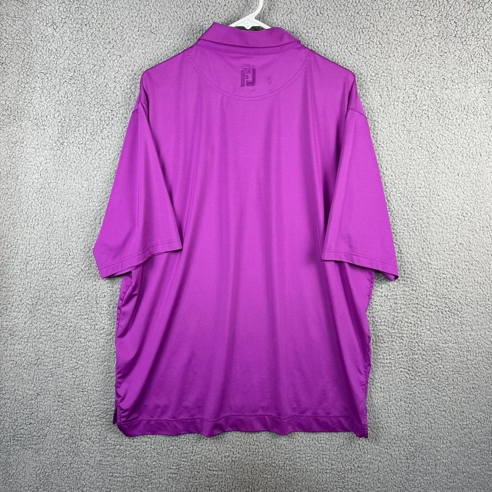 FootJoy FJ Golf Men's Polo Shirt‎ Collar Logo PINK Magenta Ironwood Golf Club
